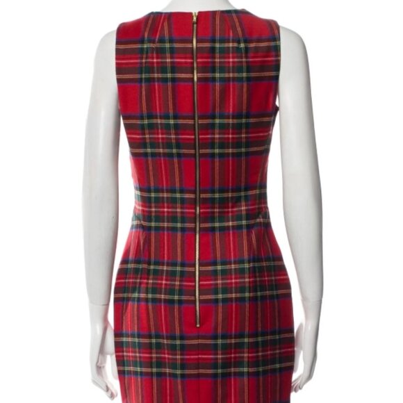 Iconic Dolce & Gabbana Plaid Tartan Fall 2008 Collection Red Midi Dress M $850 - Picture 5 of 8